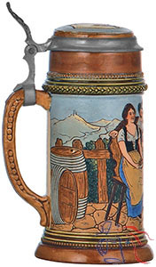 Beer Garden Scene, RH 1399 | Reinhold Hanke Stein Catalog 